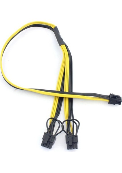 10X Pcı-E Pcıe 6pin Çift 8pin 6 + 2pin Adaptör Kablosu Gpu Video Güç Kablosu Modülü Splitter Kablosu 18AWG Madenciler Için Madencilik (Yurt Dışından)