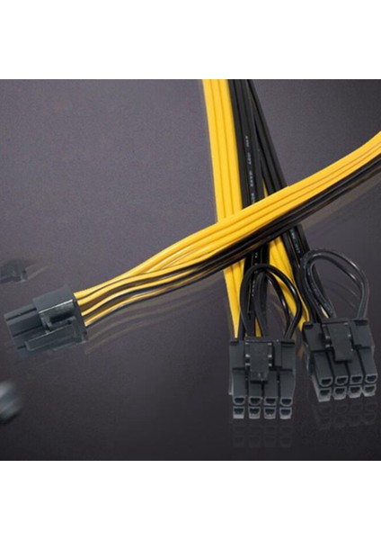 10X Pcı-E Pcıe 6pin Çift 8pin 6 + 2pin Adaptör Kablosu Gpu Video Güç Kablosu Modülü Splitter Kablosu 18AWG Madenciler Için Madencilik (Yurt Dışından)