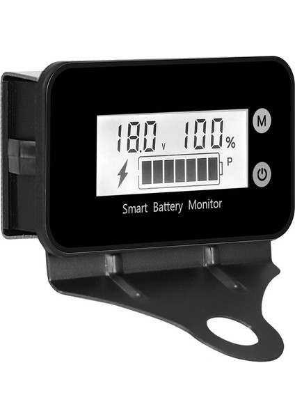 7-100V Braketli Akıllı Akü Monitörü, Dijital Akü Kapasitesi Test Cihazı Akü Gerilimi Sıcaklık Monitörü, Siyah (Yurt Dışından) fiyatları