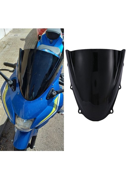 Motosiklet Ön Cam Koruyucusu Touring Sineklik Çift Kabarcık Rüzgar Deflektörü GSX-R125 R150 2017-2021 (Yurt Dışından)