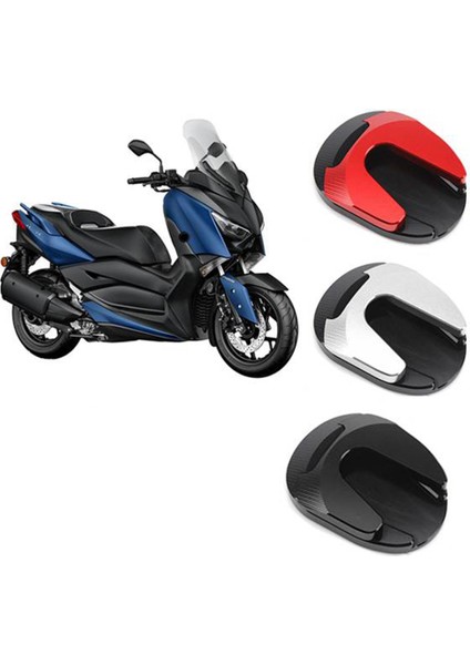Motosiklet Büyütülmüş Ayak Desteği Pedi Ayak Yan Uzatma Kickstand Pad Xmax 125 250 300 XMAX300 Siyah (Yurt Dışından) fiyatları