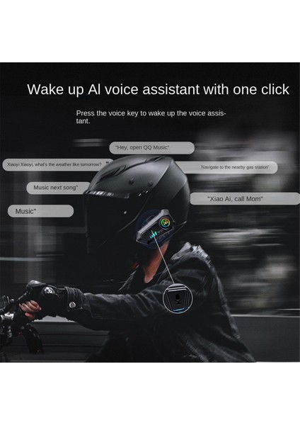 Y10 Motosiklet Kask Bluetooth Kulaklık Araba Bluetooth Kulaklık Süper Uzun Pil Ömrü Su Geçirmez Evrensel (Yurt Dışından)
