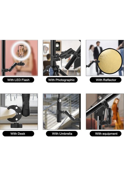 Sürme Motosiklet Bisiklet Spor Kamera Aksesuarları Çok Fonksiyonlu Çift Kafa Braketi Için Uygun (Yurt Dışından) fırsatları