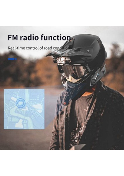 Motosiklet Kask Kulaklık Bluetooth 5.0 Interkom Kablosuz Kulaklık Stereo Mic ile Gürültü Azaltma Kulaklık (Yurt Dışından) indirimleri