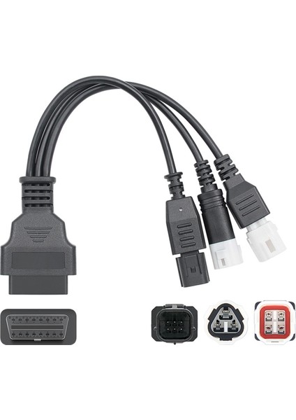3pin / 4pin 6pin Obd Kablosu Için Obd2 3'ü 1 Arada Fiş Adaptörü (Yurt Dışından) fırsatları