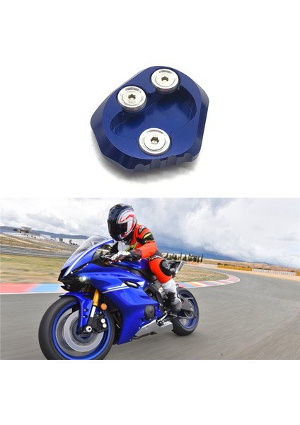 Yzfr6 17-19 Gold Için Kickstand Ayak Yan Uzatma Ped Plakası (Yurt Dışından)