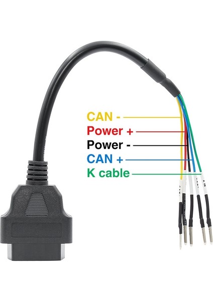 16 Pin Obd2 Dişi K Hattı Jumper Test Cihazı Teşhis Kablo Kablosu Pigtail (Yurt Dışından) indirimleri