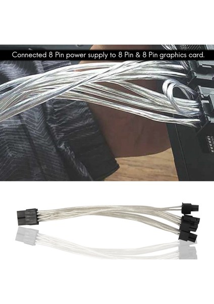 8 Pin - 2 x 8 Pin (6+2) Pcıe Güç Ayırıcı Kablosu 9 Inç (6 Paket) (Yurt Dışından) modelleri