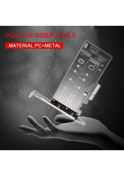 Çift M.2 Nvme Adaptörü, Nvme Pcıe Adaptörü M Tuşu Veya M.2 Sata SSD B Tuşu 22110 2280 2260 2242 2230 Pcıe 3.0x4 Denetleyicisi Için (Yurt Dışından)
