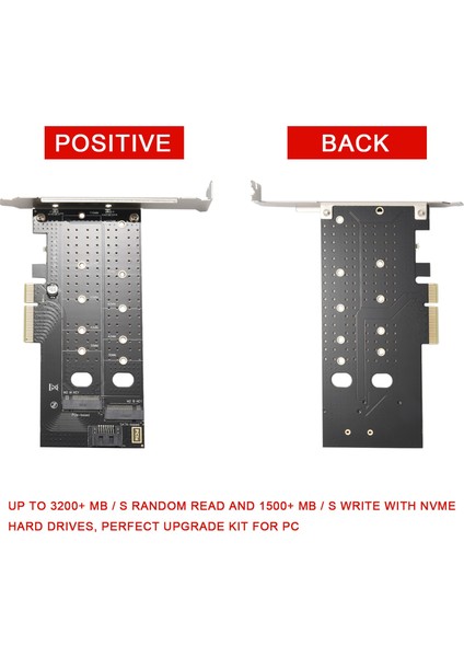 Çift M.2 Nvme Adaptörü, Nvme Pcıe Adaptörü M Tuşu Veya M.2 Sata SSD B Tuşu 22110 2280 2260 2242 2230 Pcıe 3.0x4 Denetleyicisi Için (Yurt Dışından)