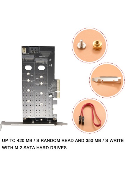 Çift M.2 Nvme Adaptörü, Nvme Pcıe Adaptörü M Tuşu Veya M.2 Sata SSD B Tuşu 22110 2280 2260 2242 2230 Pcıe 3.0x4 Denetleyicisi Için (Yurt Dışından)
