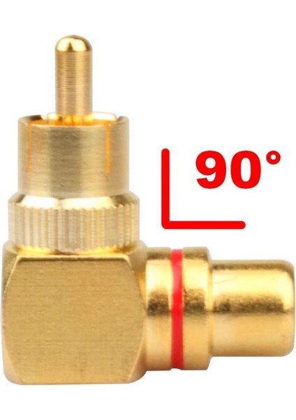 20 Paket Rca Dik Açı Adaptörü Dişi - Erkek Altın Kaplama Konnektör (Yurt Dışından) modelleri