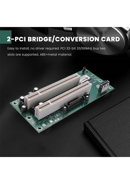 Pcı Express - Çift Pcı Adaptör Kartı Pcıe X1 - Yönlendirici Çekici 2 Pcı Yuvası Yükseltici Kart 2.5gbps Destek Penceresi Linux (Yurt Dışından)