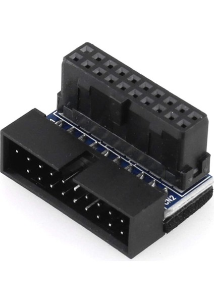 5 Adet USB 3.0 20PIN Erkek - Dişi Uzatma Adaptörü Açılı (Up) (Yurt Dışından)