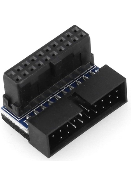 5 Adet USB 3.0 20PIN Erkek - Dişi Uzatma Adaptörü Açılı (Up) (Yurt Dışından)