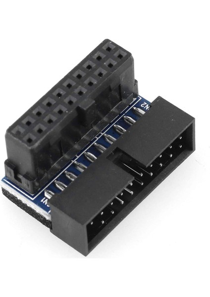 5 Adet USB 3.0 20PIN Erkek - Dişi Uzatma Adaptörü Açılı (Up) (Yurt Dışından)