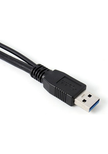 A Mikro USB B 3.0 Y Kablosu Taşıma Sabit Sürücü Kablosu Siyah (Yurt Dışından)