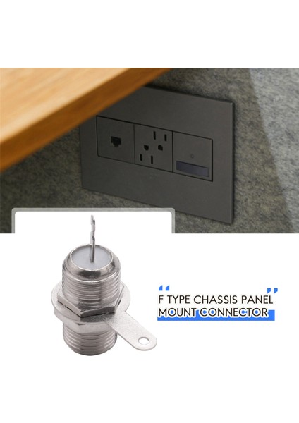 5 Adet F Tipi Panel Montajlı Soket Dişi Lehim Konnektör Adaptörü (Yurt Dışından)