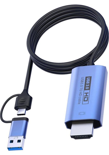1080P 60HZ Hd Dönüştürücü Usb3.0 - Uyumlu Dönüşüm Kablosu Tip-C - Uyumlu Adaptör Kablosu (Yurt Dışından) indirimleri