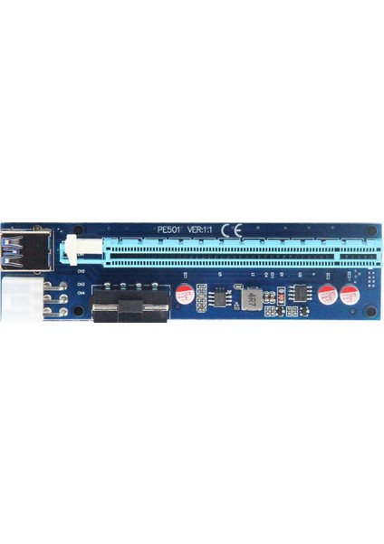 Pci-E 1x - 16X Adaptör Kartı, Btc Madenci Madenciliği Için 4pin/6pin Çift (Yurt Dışından)