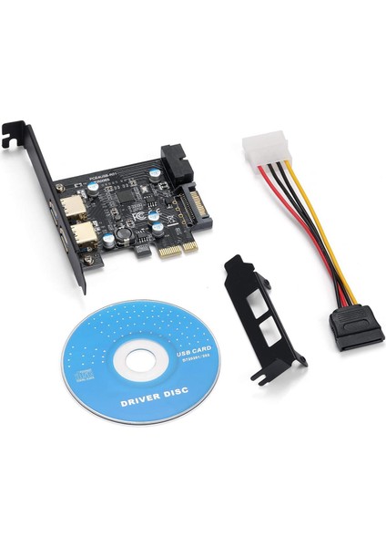Pcı-E - USB 3.2 Adaptör Kartı, 5 Gbps Pcı Express (Pcıe) Genişletme Kartı Dahili Usb3.0 Hub Pcı Express Kartı (Yurt Dışından)