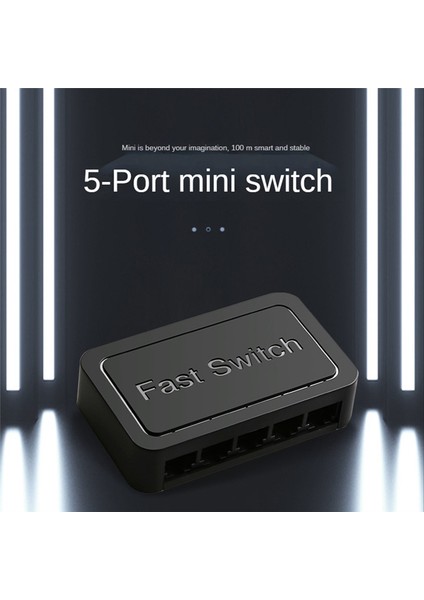 5 Bağlantı Noktalı Ağ Anahtarı Ethernet Anahtar Ayırıcı RJ45 Hub, Siyah, Ab Tak (Yurt Dışından)