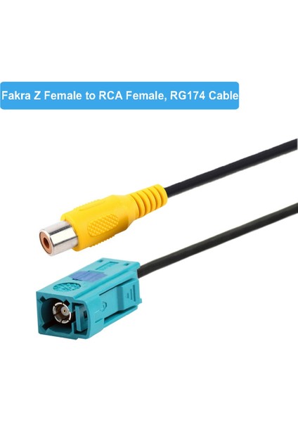 Fakra Z Dişi Rca Dişi Video Kablosu Adaptörü Araba Geri Geri Görüş Kamerası Adaptör Kabloları (B) (Yurt Dışından)