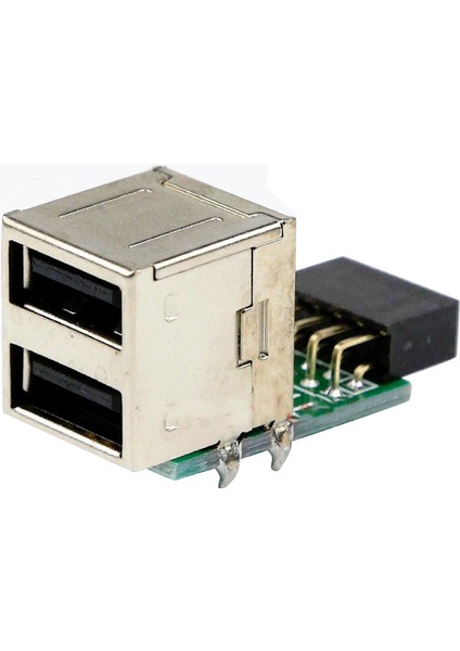 9-Pin Anakarttan 2 Bağlantı Noktasına USB 2.0 A Dişi Dahili Başlık Adaptörü (Yurt Dışından) fiyatları