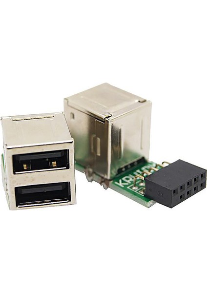 9-Pin Anakarttan 2 Bağlantı Noktasına USB 2.0 A Dişi Dahili Başlık Adaptörü (Yurt Dışından) fırsatları