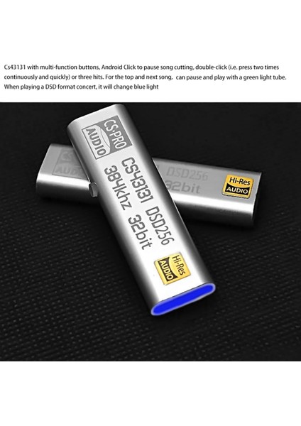 Tip C - 3.5 mm DSD256 Dekoder Android Kulaklık Amplifikatörü Adaptörü Dac Taşınabilir USB Logic Hifi WIN10 Pc Için (Yurt Dışından)