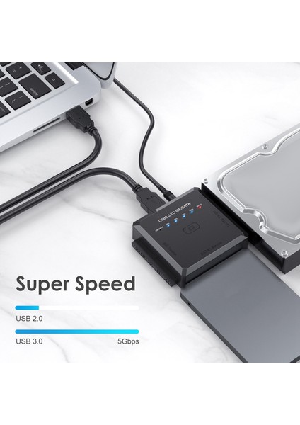 Sata - USB Adaptörü USB 3.0 - Ide/sata 3 Kablo Dönüştürücü Için 2,5 3,5 HDD SSD Sabit Disk Sürücüsü Adaptörü-Abd Tak (Yurt Dışından)