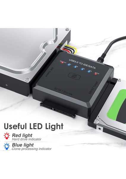 Sata - USB Adaptörü USB 3.0 - Ide/sata 3 Kablo Dönüştürücü Için 2,5 3,5 HDD SSD Sabit Disk Sürücüsü Adaptörü-Abd Tak (Yurt Dışından)