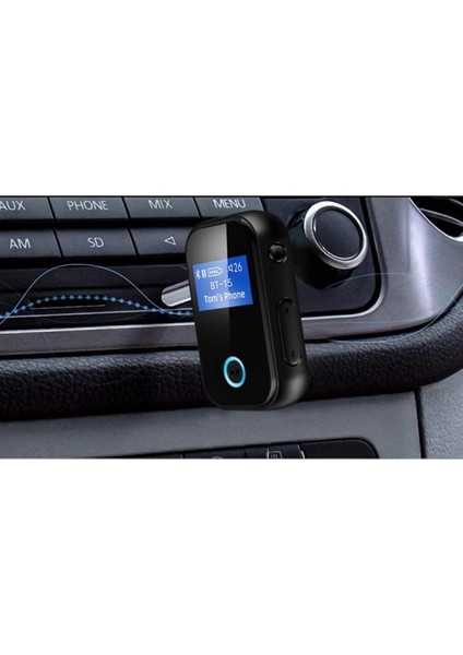 Ekranlı Bluetooth Adaptörü Araç Kablosuz 5.0 Bluetooth Alıcısı (Yurt Dışından)