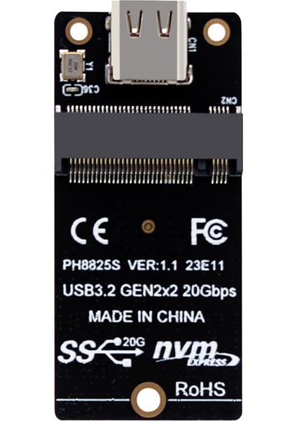 M.2 Tip C SSD Adaptörü ASM2364 Nvme Yükseltici Kurulu 20 Gbps Dönüşüm Kartı 2000 Mb/s SSD 2230/42/60/80 (Yurt Dışından)