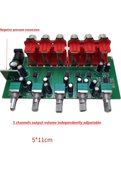 1-In-5-Out Hifi Stereo Rca Ses Dağıtıcı Kablosu/seçici Ton Denetleyicisi Taşınabilir Ses Değiştirici Kutusu Mini Dağıtıcı Abd Plug (Yurt Dışından)