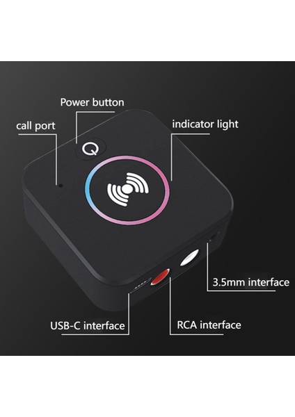 Bluetooth Verici Alıcı, 3.5mm Jack Bluetooth 5.0 Pc Tv Kulaklık Araba Bilgisayarı Için Yardımcı Ses Kablosuz Adaptör (Yurt Dışından) fiyatları