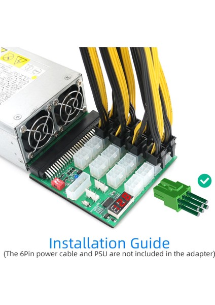 Eth/btc Madenciliği Için Senkronizasyon ve Uzaktan Yönetim Güç Kartına Sahip Atx 16X 6pin 12V Güç Kaynağı Kesme Kartı (Yurt Dışından) fırsatları
