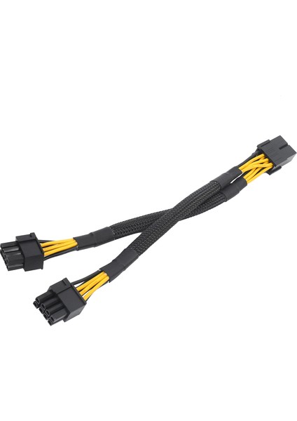 Adet Gpu Pcıe 8 Pin Dişi Çift 2x 8 Pin (6+2) Erkek Pcı Express Güç Adaptörü Örgülü Y-Splitter Uzatma Kablosu, 20 cm (Yurt Dışından)