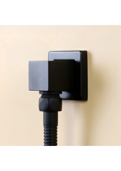 G1/2ınch Duş Hortumu Konektörü Kare Banyo Aksesuarları Pirinç Gövde Duvar Bağlantı Braketi Duş Hortumu Için-Gümüş (Yurt Dışından) modelleri