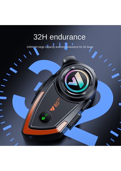 Y80 2x Motosiklet Kask Bluetooth Kulaklık Su Geçirmez Gürültü Azaltma Eller Serbest Arama Araba Bluetooth Kulaklık Evrensel (Yurt Dışından) modelleri
