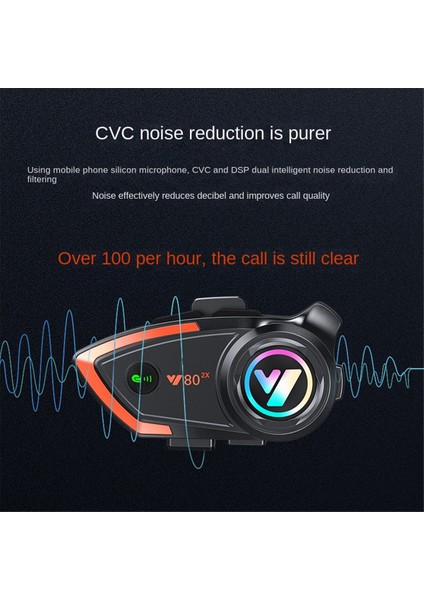 Y80 2x Motosiklet Kask Bluetooth Kulaklık Su Geçirmez Gürültü Azaltma Eller Serbest Arama Araba Bluetooth Kulaklık Evrensel (Yurt Dışından) indirimleri