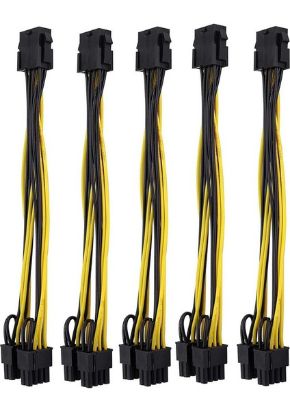 5 Adet 30CM Gpu 8pin To 2X8PIN(6+2) Grafik Kartı Madenci Için Çift Pcı-E Pcıe 8pin Güç Kaynağı Ayırıcı Kablo Kordonu (Yurt Dışından)