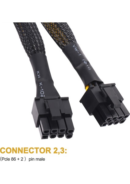 4 Adet 8 Pin Pcı-E Pcı Express Grafik Ekran Kartı Gpu VGA 8 Pin Dişi Çift Gpu 8 (6 + 2) Pin Erkek Kollu 8pin Splitter (Yurt Dışından)