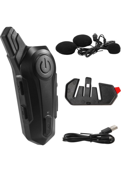 Motosiklet Bluetooth Kask Interkom Cnc Gürültü Azaltma Fonksiyonu ile Evrensel Eşleştirme Su Geçirmez Kulaklık B (Yurt Dışından)