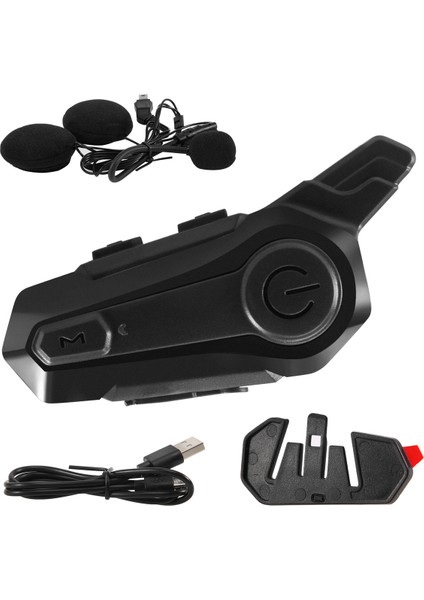 Motosiklet Bluetooth Kask Interkom Cnc Gürültü Azaltma Fonksiyonu ile Evrensel Eşleştirme Su Geçirmez Kulaklık B (Yurt Dışından)