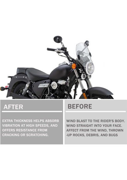 Motosiklet Ön Cam Rüzgar Ekran Kalkanı Deflektör Koruyucu Kapak Keeway 125/150/200 (Şeffaf) (Yurt Dışından) fırsatları