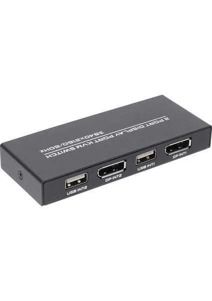 Kvm Switch, 2 Bilgisayar Paylaşımlı Klavye Fare Yazıcı ve Ultra Hd Monitör Için 4K@60Hz Dp USB Switcher (Yurt Dışından)