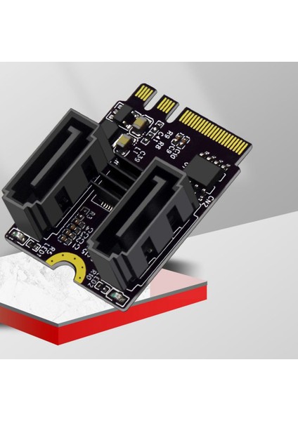 M.2 A Anahtarı + E Anahtarı Sata 3 Adaptörü JM582 Cips 2 Bağlantı Noktası Sata Iıı Revizyon Kartı Bilgisayar Aksesuarları (Yurt Dışından)