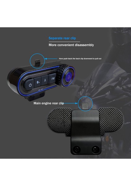Motosiklet Kask Kulaklık Bisiklet Çağrı Eller Serbest Bluetooth5.3 Kulaklık Fm Fonksiyonlu Su Geçirmez Müzik Kulaklık (Yurt Dışından) fırsatları