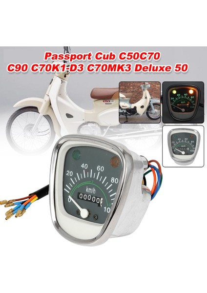 Retro Kilometre Takometre Kilometre Sayacı Enstrüman Pasaport C50 C70 C90 C70MK3 Evrensel Göstergeler (Yurt Dışından)